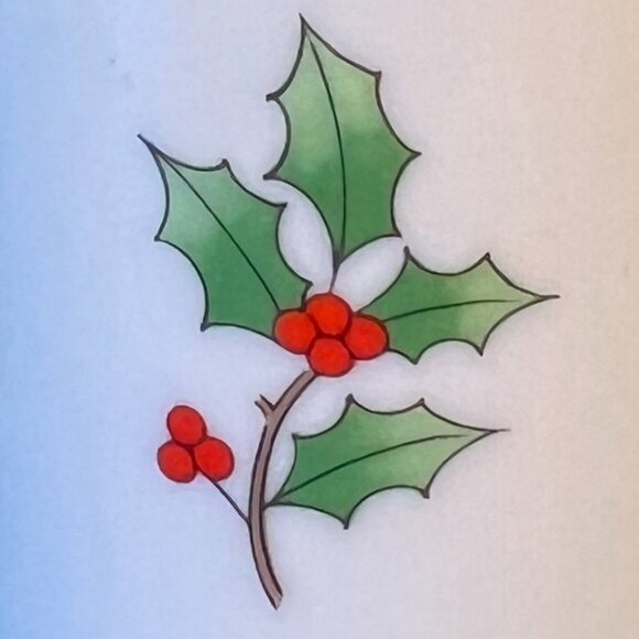 Vintage HOLIDAY HOSTESS Christmas Tree and Mistletoe Ceramic Mug ~ Made in Japan - Picture 5 of 9